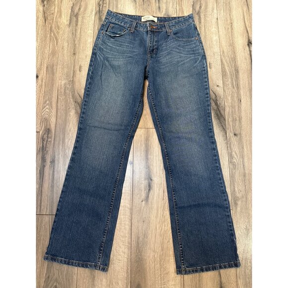 Levis Strauss Misses 515 Mid Rise Bootcut Jeans Size 10 Medium Dark Denim - Picture 1 of 10